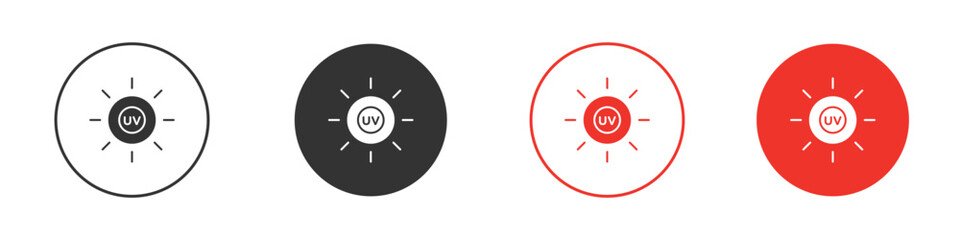UV icon design, logo, app, UI. Vector illustration, EPS