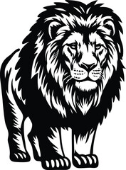 Obraz premium lion vector illustration standing lion vector