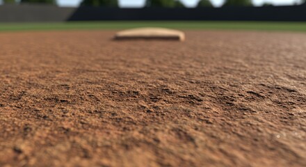 Close-Up of Baseball Pitcher's Mound, Focus on Texture