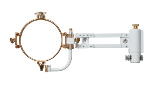 Precision tool for alignment, white isolate background.