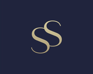Obraz premium SS letter logo icon design. Classic style luxury initials monogram.