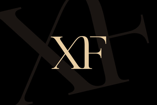 XF or FX letter logo icon design. Classic style luxury initials monogram.