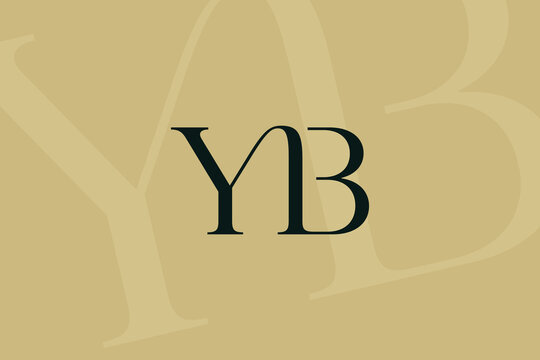 YB or BY letter logo icon design. Classic style luxury initials monogram.