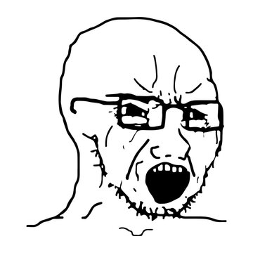 Crying Screaming Meme Face