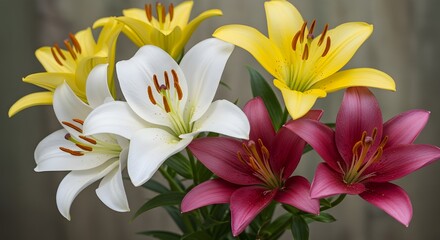 Fototapeta premium Bouquet of lilies.