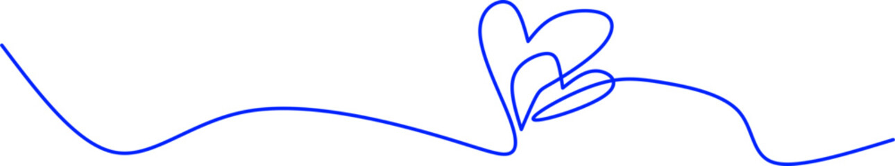 continuous line drawing of two intertwined hearts on a white background. A minimalist romantic design symbolizing love, connection, and affection.