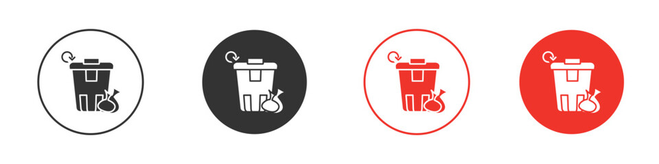Waste icon design, logo, app, UI. Vector illustration, EPS