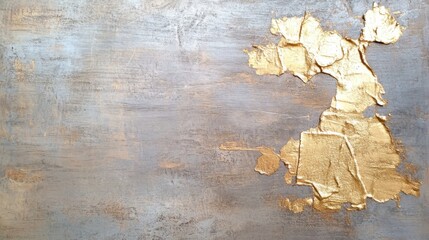 Naklejka premium Dark luxury background with golden foil textures over a soft beige surface. Shimmering metallic veins and subtle reflections create an atmosphere of timeless sophistication and glamour.