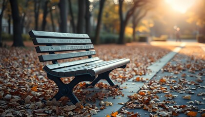 bench in autumn park