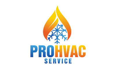plumbing, heating and cooling service Logo Design icon vector template