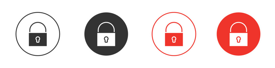 Lock closed icon design, logo, app, UI. Vector illustration, EPS