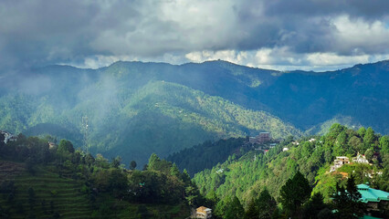 Majestic View of Hills and Residential Buildings in Uttarakhand, India – Captured on March 12,...