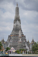 Wat Arun Temple in Thailand on Sunny Morning