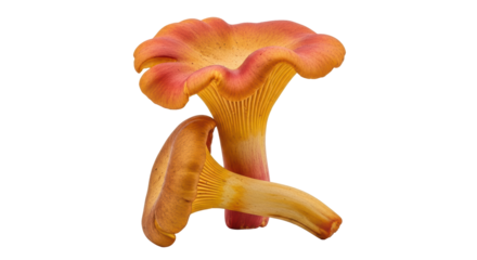 Isolated Chanterelle Mushrooms