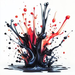 Seamless Flow of Ink and Watercolor Splashes in Dynamic Composition