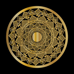 ornamental round ornament on black