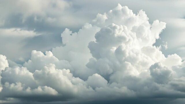 Blue sky filled with soft white clouds on a bright and peaceful day 4k Animation video