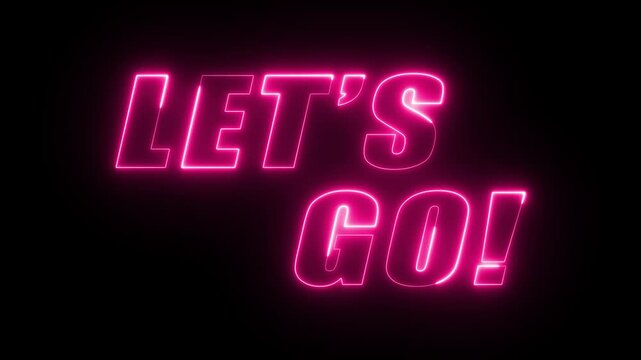 let's go glowing neon editable text effect