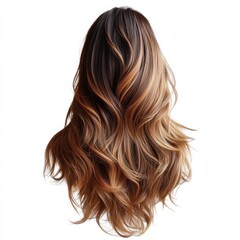 Naklejka premium Beautifully Styled Hair with Cascading Layers and Soft Waves