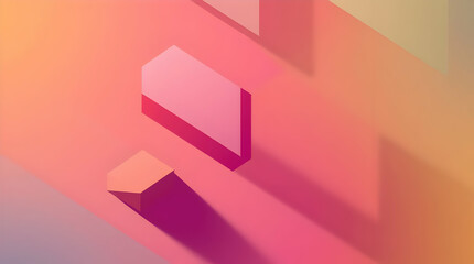 Abstract cubic minimalist background with sharp geometric blocks
