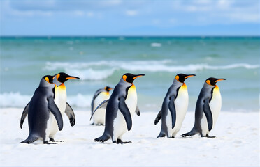 King Penguins on the Beach