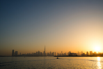 Fototapeta premium sunset in the city