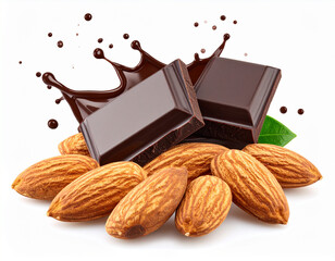 Dark chocolate with almonds 