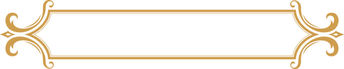 Gold Premium Label. Golden Name Plate Element