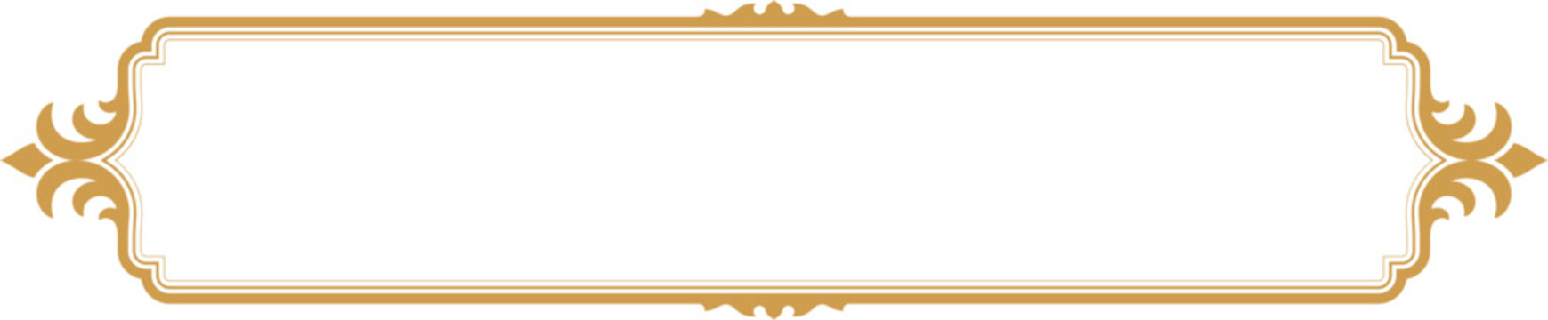 Gold Premium Label. Golden Name Plate Element