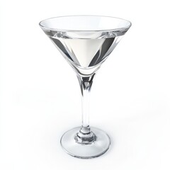 Elegant Crystal Glassware Isolated on Clean White Background