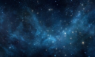 Obraz premium Dark Blue Cosmic Nebula Space Background