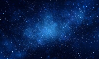 Dark Blue Cosmic Background with Glimmering Stars