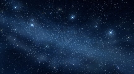 Fototapeta premium Dark Blue Night Sky with Bright Stars and Nebulous Clouds