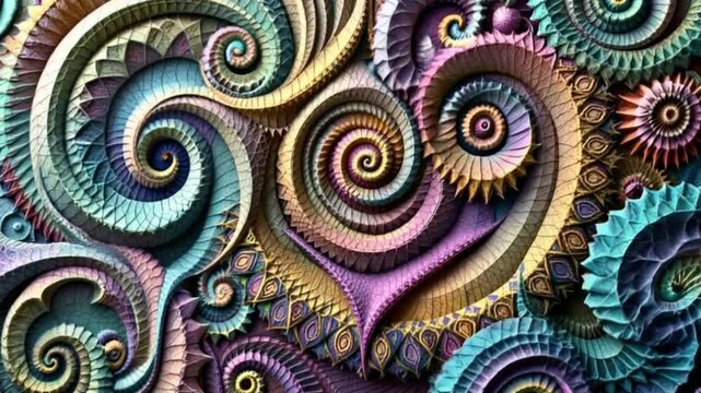 Abstract colorful floral paisley seamless pattern, a decorative vintage vector illustration for textile design or wallpaper 4k Animation video