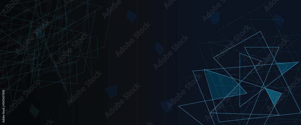 Fototapete dark tech background with triangles and lines for modern design and digital technology concept use c