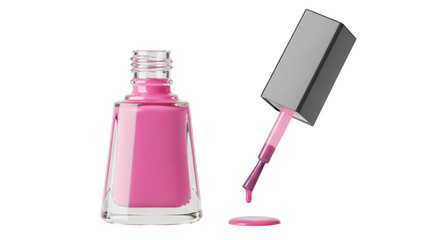 Isolated Nail Polish Bottle