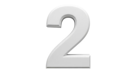 Naklejka premium Isolated Number 2