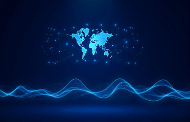 Tech - Inspired World Map Background