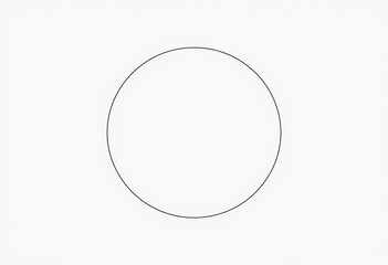 Modern minimal geometric circle lines pattern on white abstract background, flyer, web