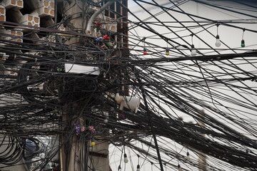 random electrical cables