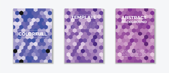 Colorful Style Backgrounds Set in Colorfull Modern Template and Design