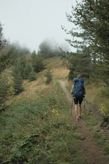 hiking in the mountains