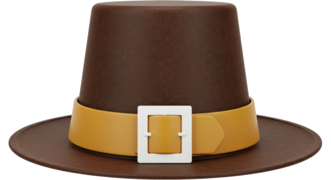 Isolated Pilgrim Hat