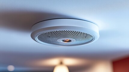 Ceiling fan, light, white, circular, modern, interior