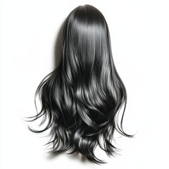 Fototapeta premium Long Layers of Straight and Wavy Hair Blending Together Elegantly