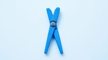 Vibrant blue clothespin adds a pop of color to laundry day, perfect for home organization projects
