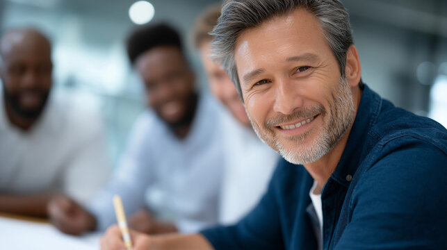 Diverse Business Team Strategizing Marketing Campaign in Meeting Room