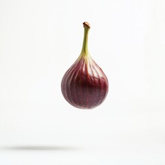 Fototapeta premium Fresh Fig Dropping Down on White Background Isolated Image
