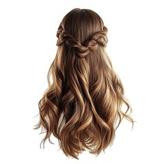 Loose Center Braid Hair Style Mockup for Creative Projects