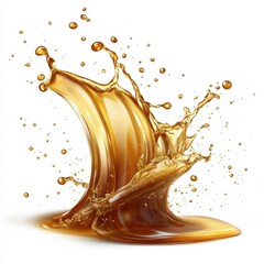 Dynamic Splash of Honey and Soda Creating Liquid Art Effect